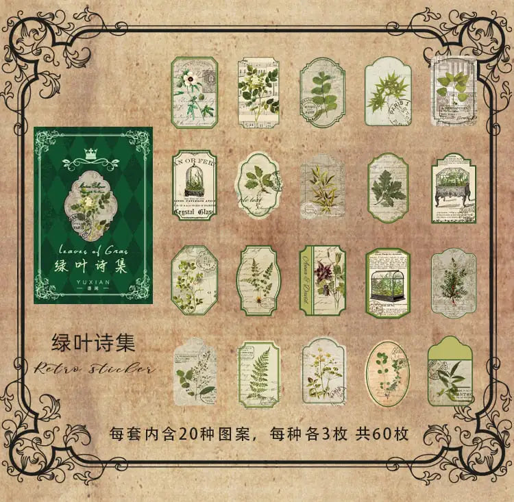 Fairy Tale Stickers-60 Pieces Mystical Plants