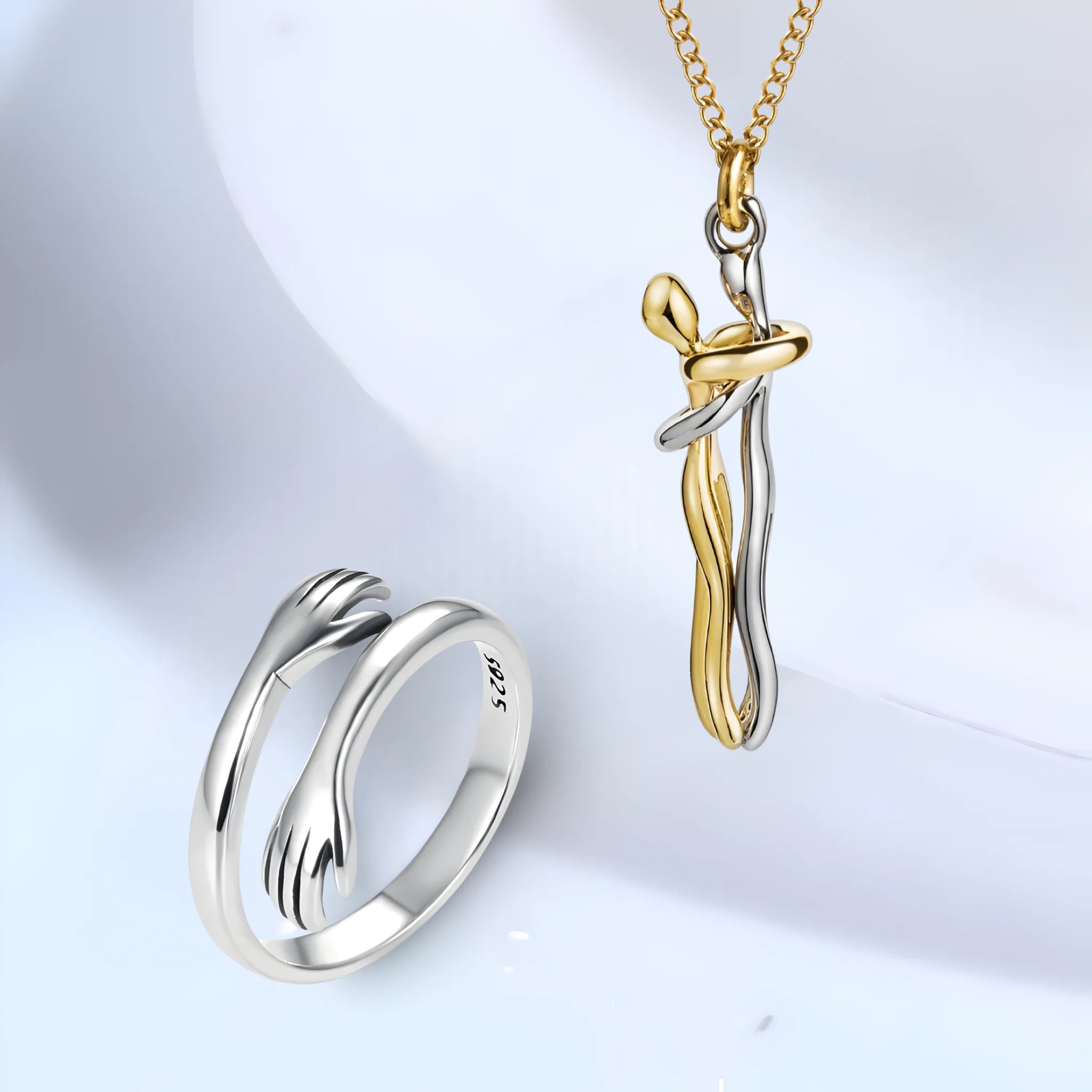 KnuffelKetting™️ - Uniek & elegant GRATIS RING Knuffel Ketting - Zilver & Goud + GRATIS Zilveren