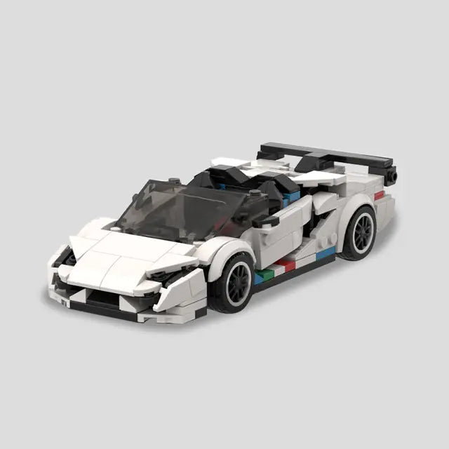 Champion Blocks Retro Cars White Aventador SVJ