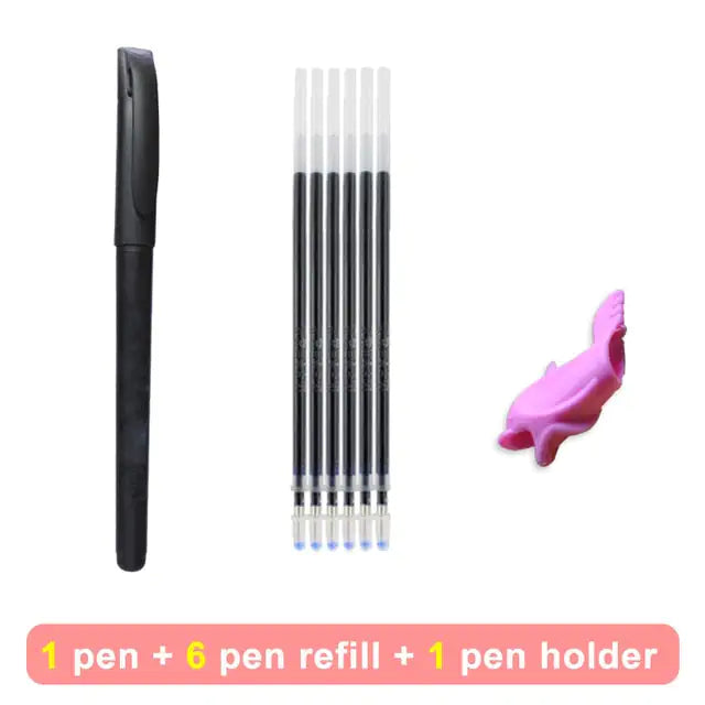 Reusable Copybook Pen set (1 pen + 5 refills + silicone writing aid)