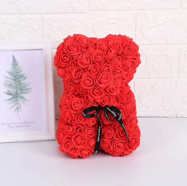 Rose Bear Flowers Red Without Crown