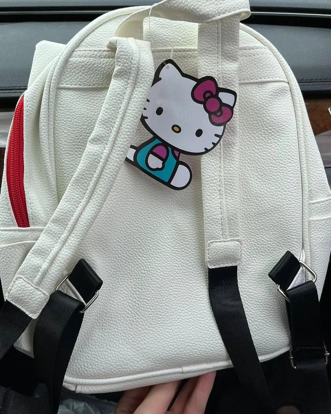 Red White Bow Backpack Bag