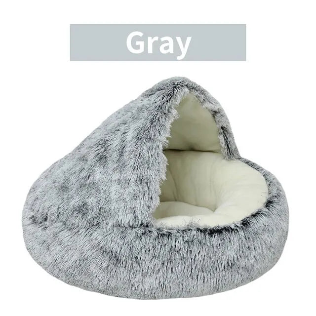 Soft Plush Pet Bed Gray 40x40cm