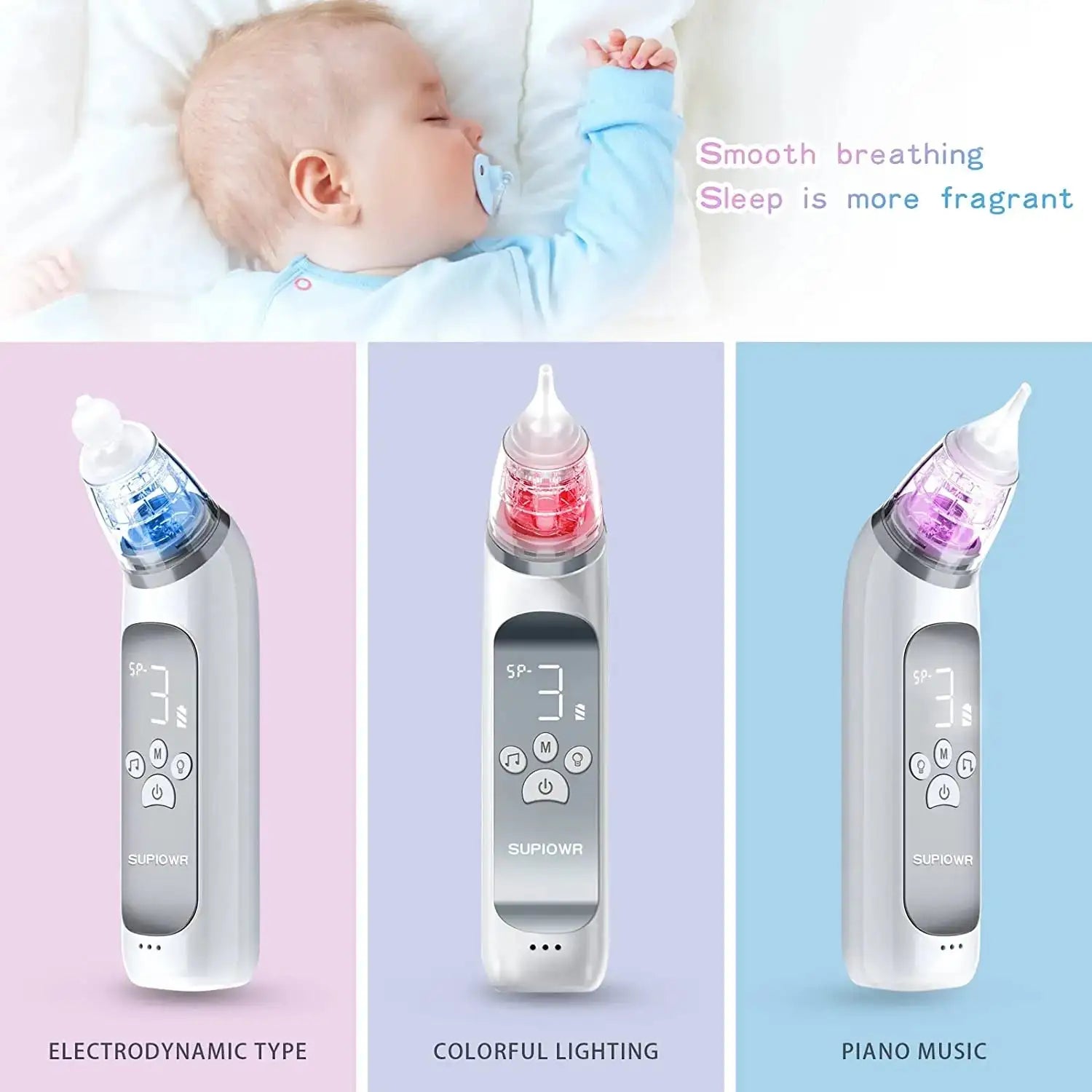 Elektryczny aspirator do nosa dla dzieci