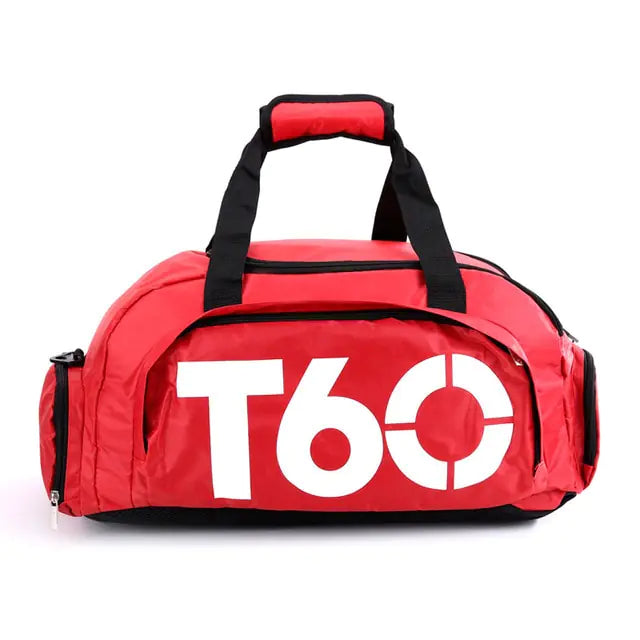 Waterproof Sports and Gym Duffle Bag Red White
