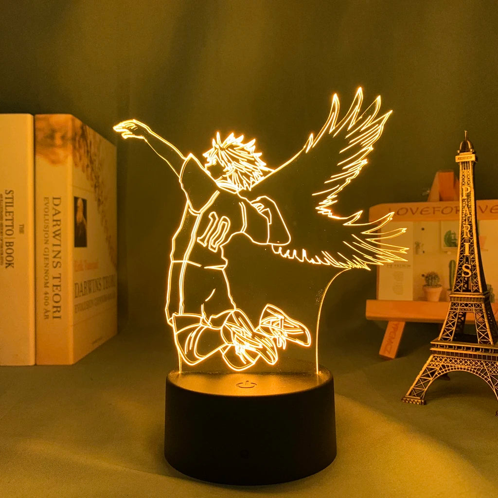 Manga Haikyuu 3d Lamp for Room Decor 16 color with remote