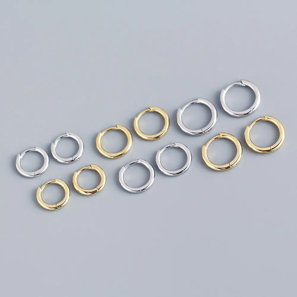 Stainless Steel Minimalist Huggie Hoop Earrings