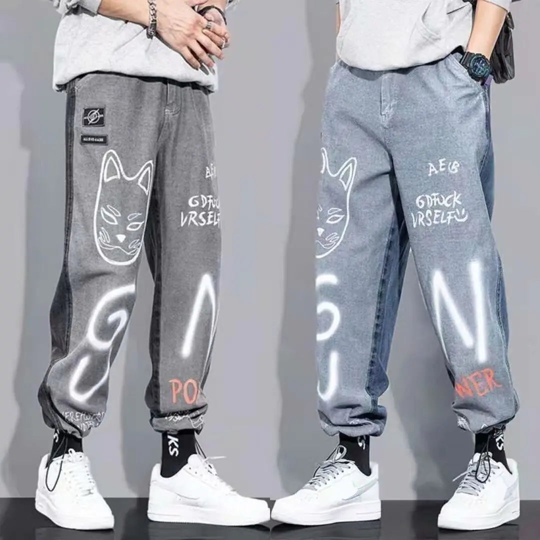 Korean Hip Hop Men's Jeans
