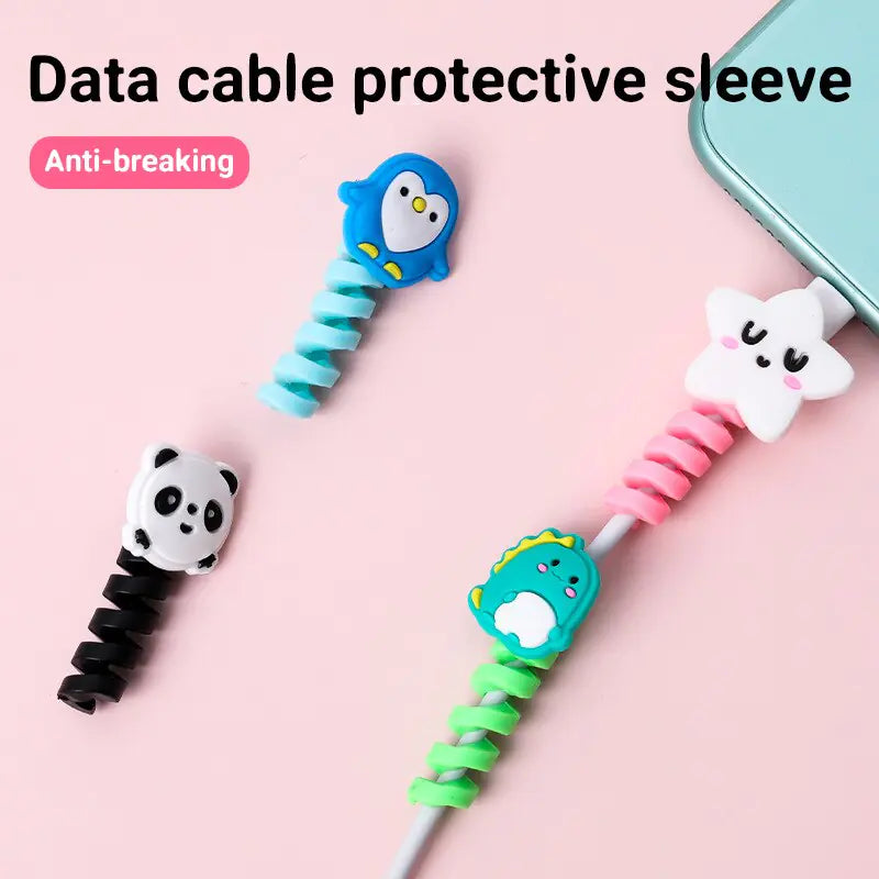 Cute Silicone Data Line Cable Protector